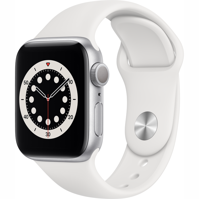 Viedpulksteņi Apple Watch Series 6 GPS 44mm Silver Aluminium Case with White Sport Band [Mazlietots]